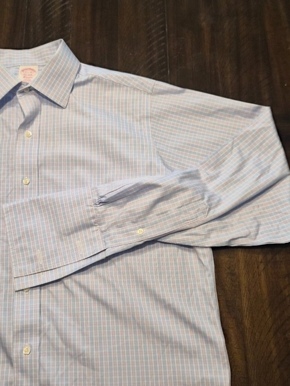 Brooks Brothers Shirt Mens 15.5/35 Supima Cotton Classic Fit Oxford French G747